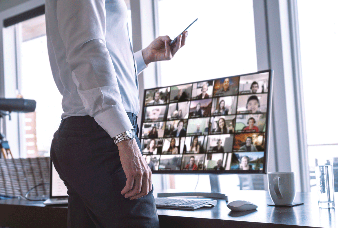 Remote Software Development team working together in a workspace